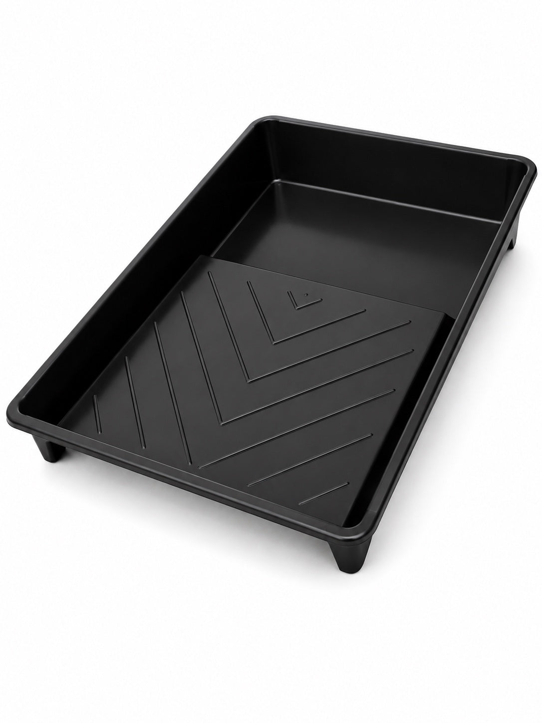 Black 280mm plastic paint roller tray for 9 inch rollers