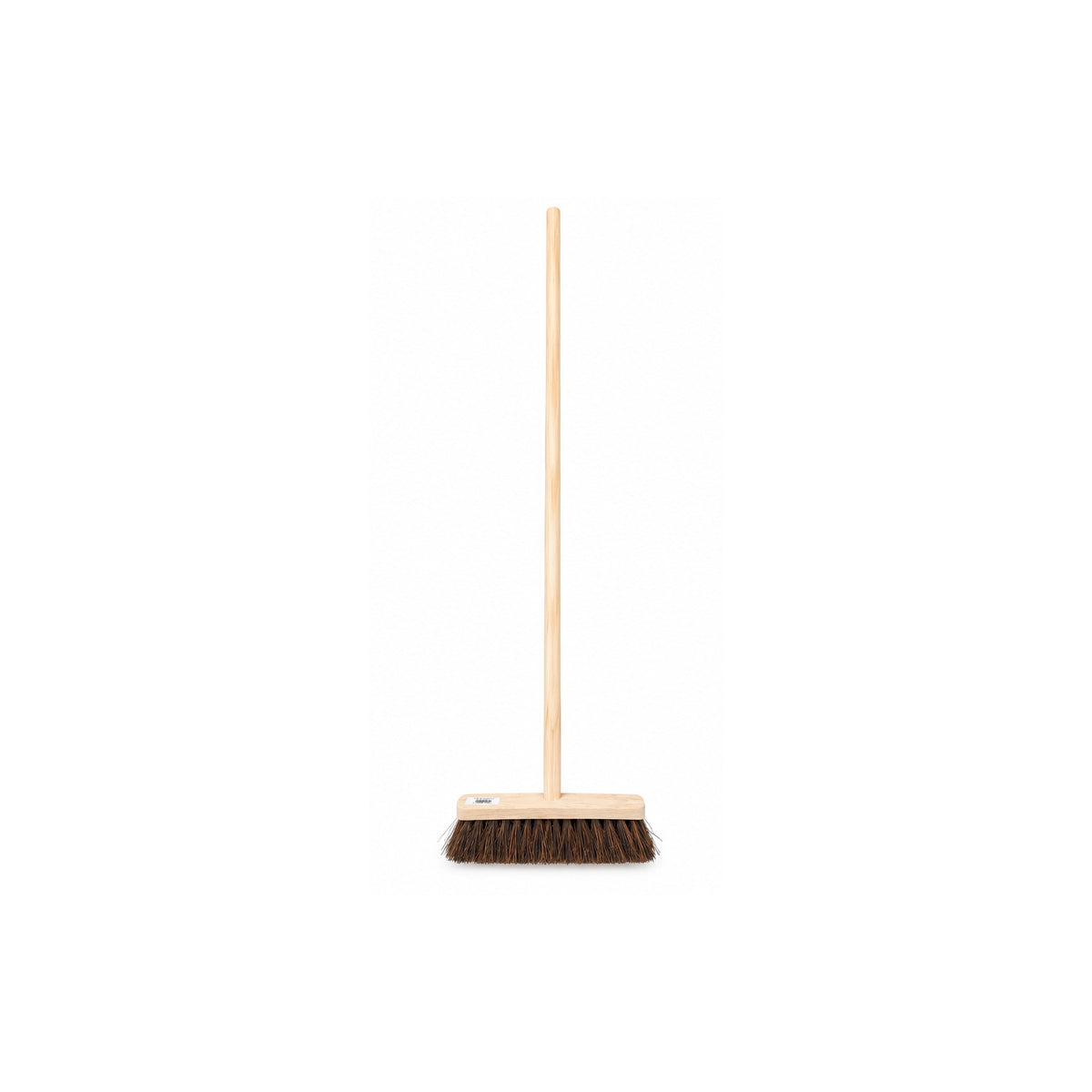12 inch bassine platform broom with wooden handle