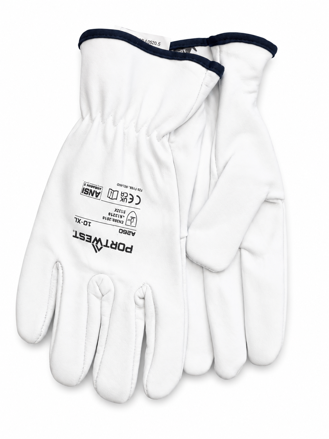 Portwest A260 grey goat grain leather driver gloves XL size 10