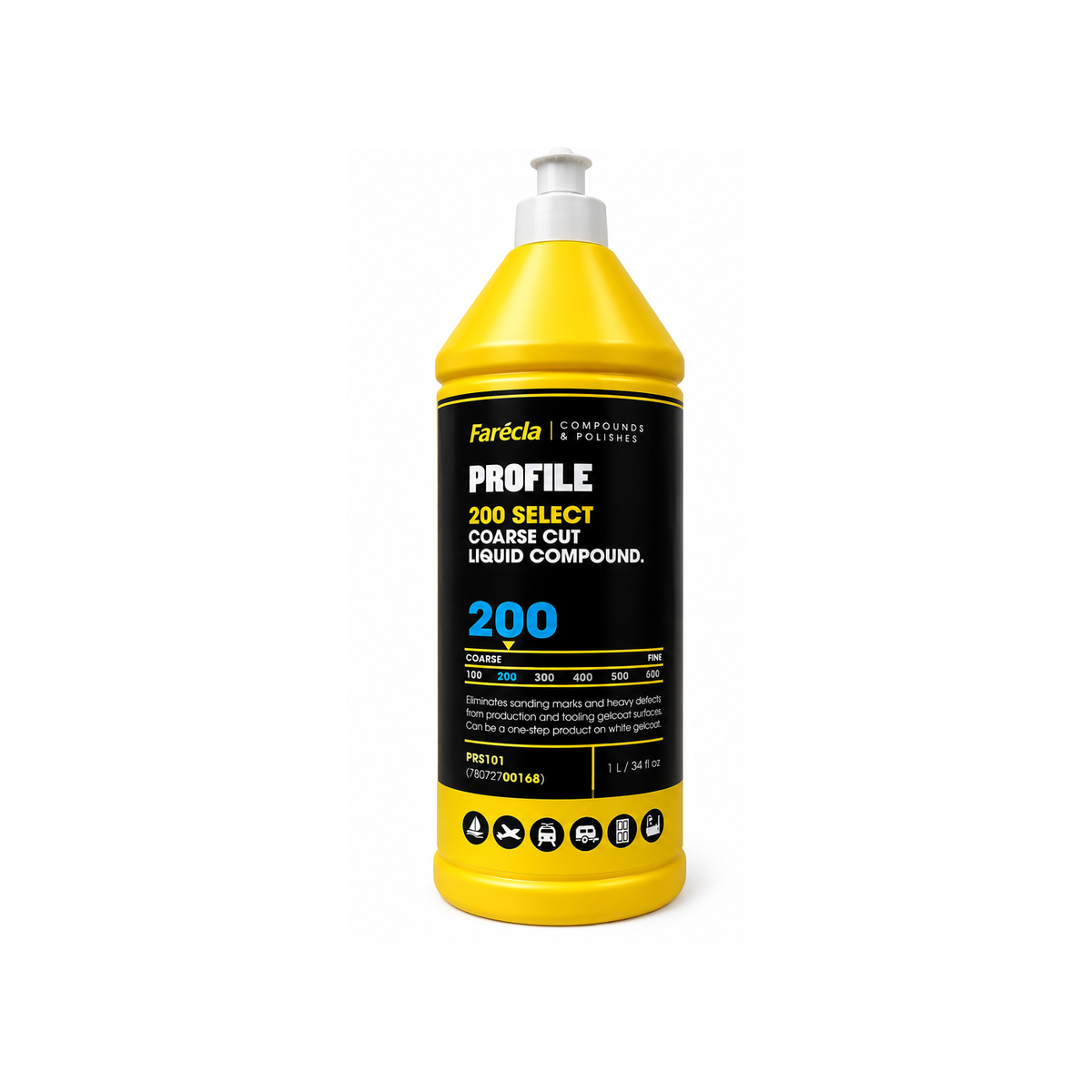 Farécla Profile 200 Select Coarse Cut Liquid Compound 1L - front