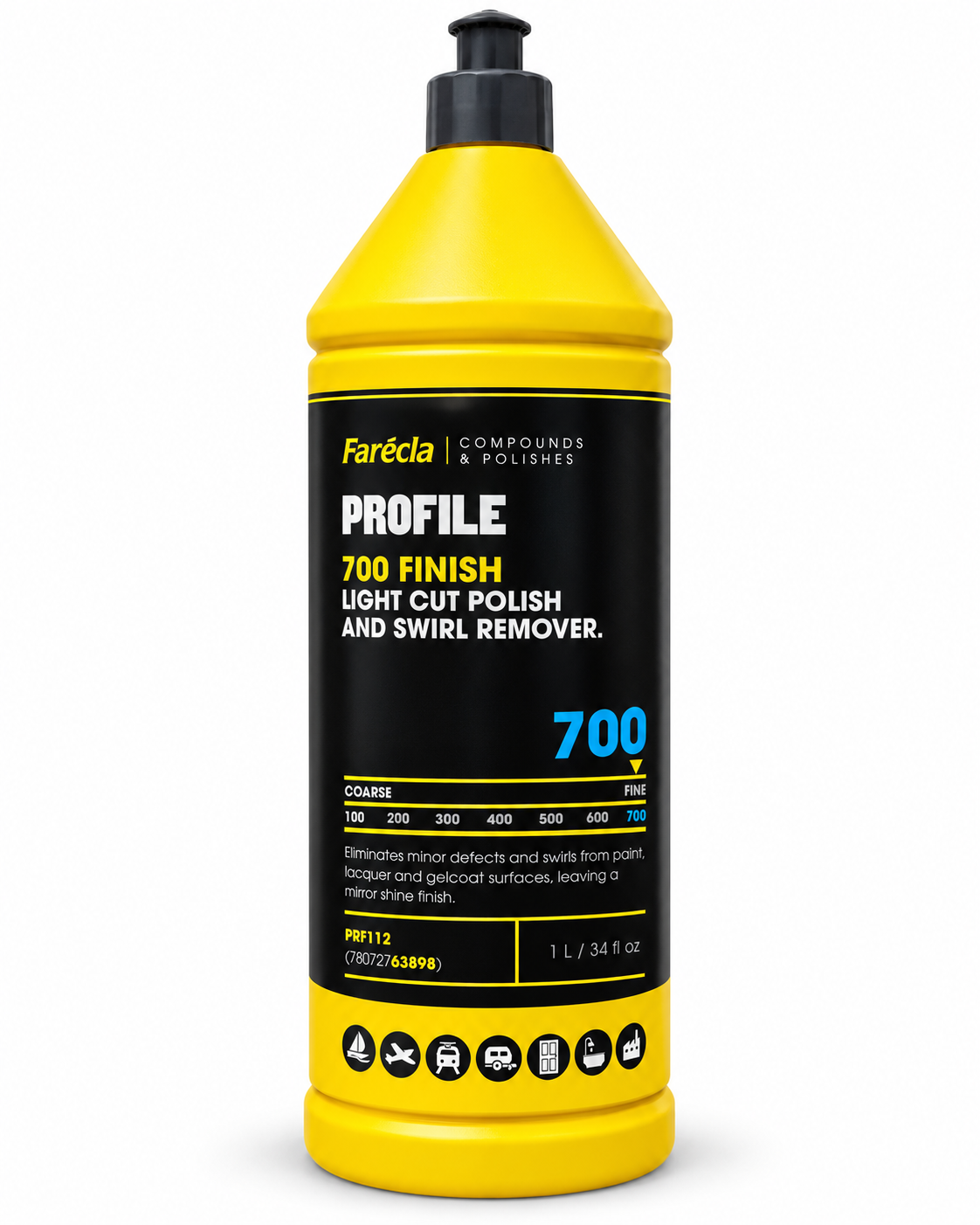 Farécla Profile 700 Finish Light Cut Polish and Swirl Remover 1L - front