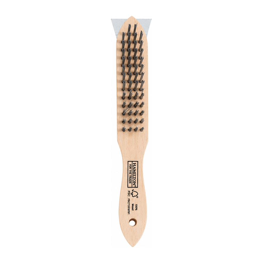 Hamilton For The Trade 4 Row Wire Scratch Brush and Scraper - front
