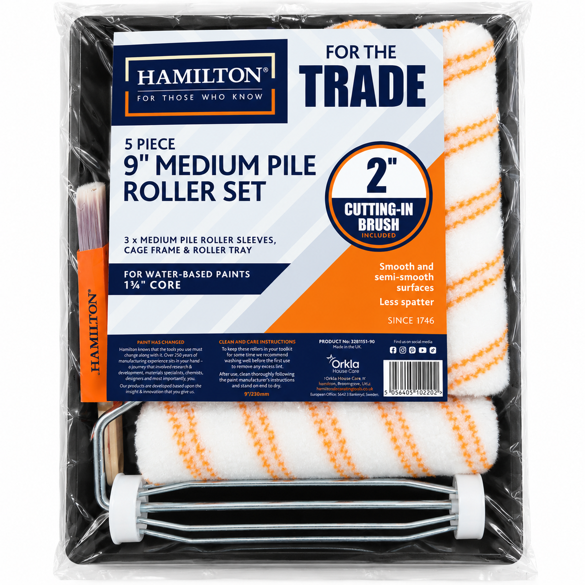 Hamilton For The Trade 5 Piece 9 inch Medium Pile Roller Set
