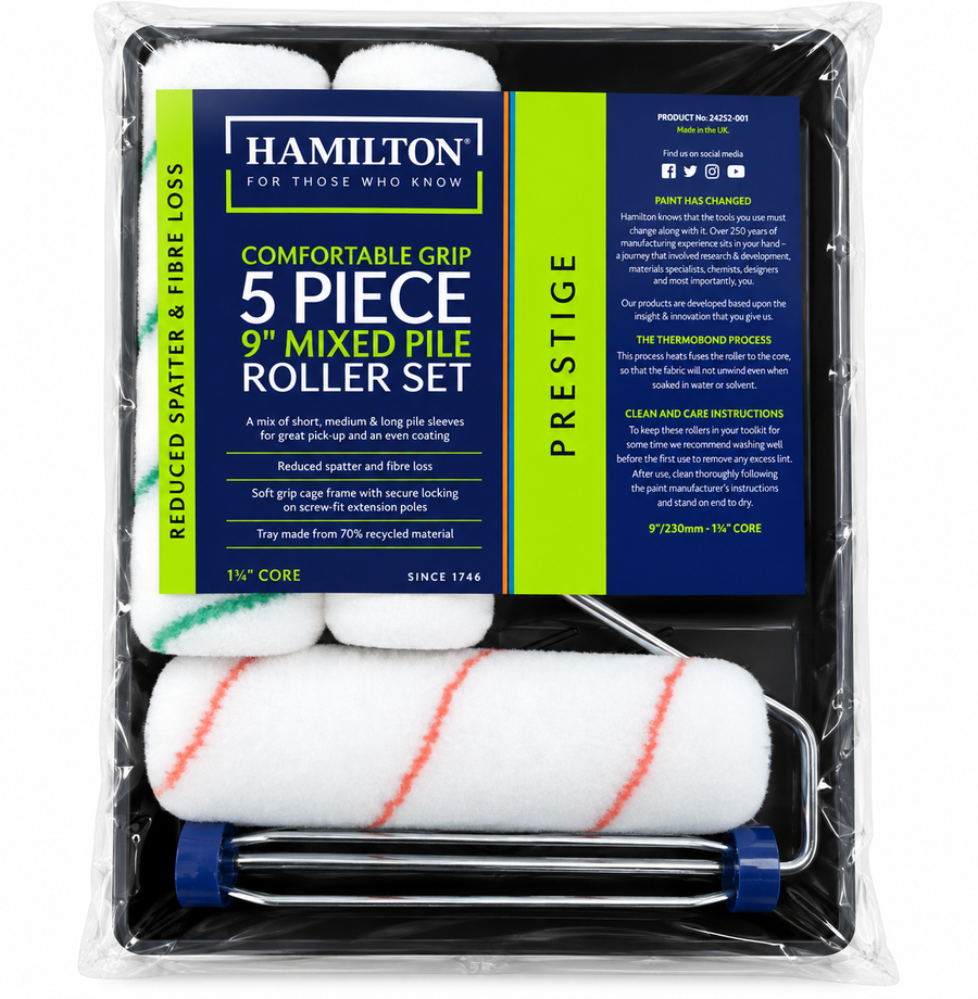 Hamilton Prestige 5 Piece 9 inch Mixed Pile Roller Set