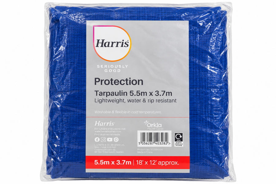 Harris Protection Tarpaulin 5.5m x 3.7m blue - front