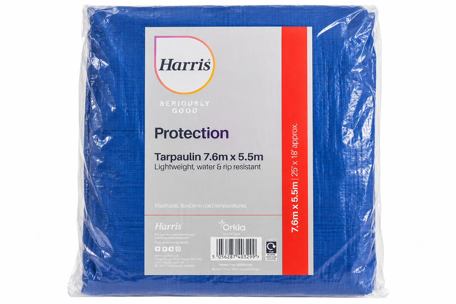 Harris Protection Tarpaulin 7.6m x 5.5m blue - front