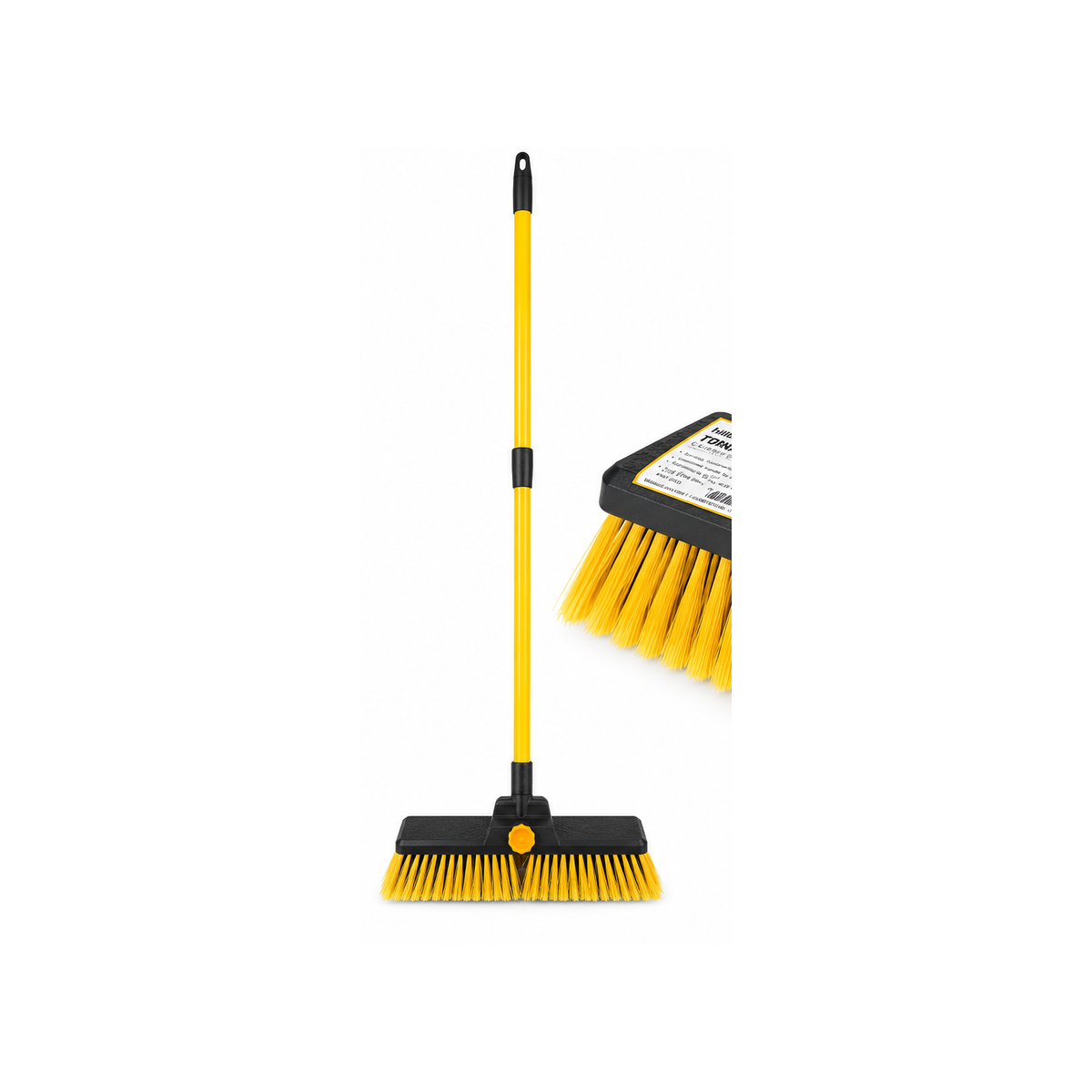 Hillbrush Tornado telescopic broom 14 inch head - full view on white background