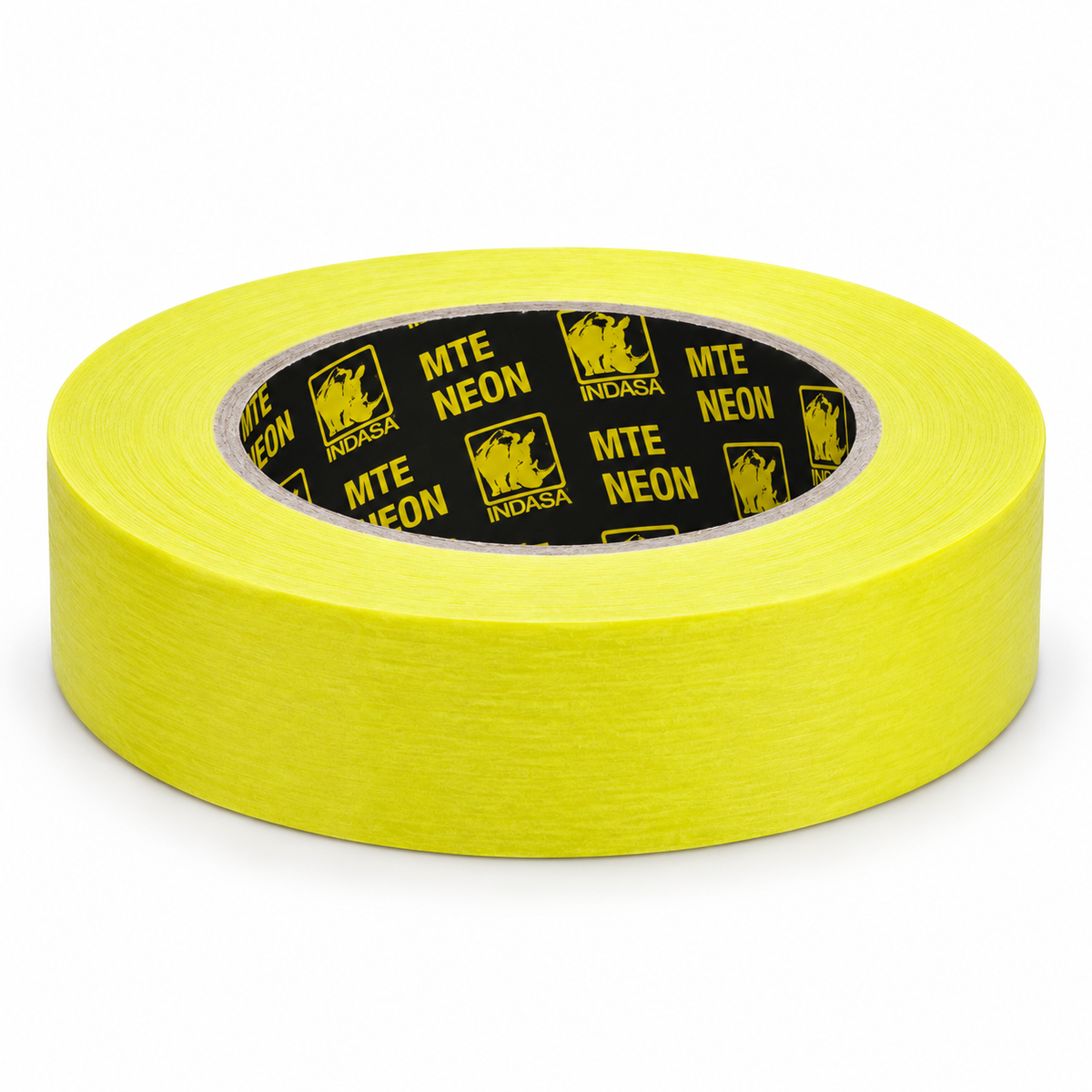 INDASA MTE Neon masking tape 24mm x 50m single roll on a white background