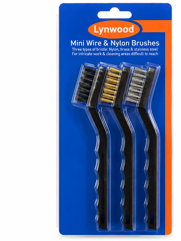 Lynwood BR813 Mini Wire and Nylon Brushes - front