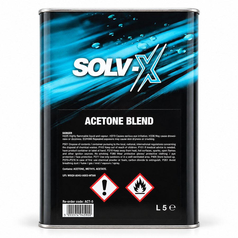 SOLV-X Acetone Blend 5 litre tin on a white background