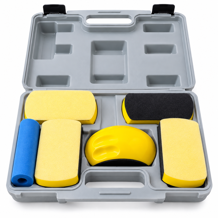Starchem 6 piece sanding block kit in grey carry case