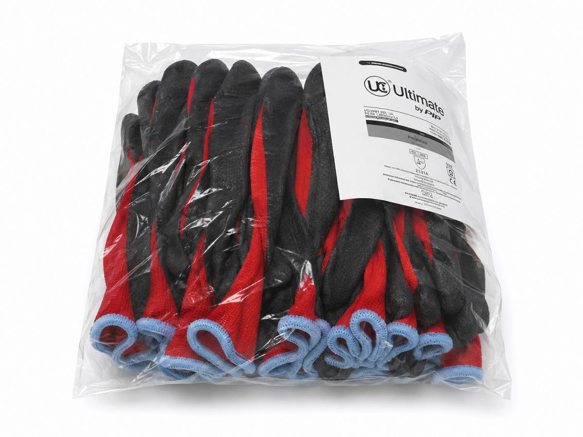 UCI Ultimate by PIP AceGrip Lite latex coated work gloves 10 pair pack size 9 large
